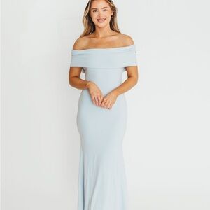 Monroe Maxi Dress in Blue- Bump Friendly